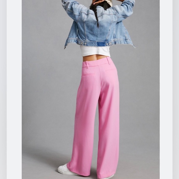 NWT Anthropologie/ Exquise Carnation Flared Trousers COLOR - Pink - Picture 5 of 6